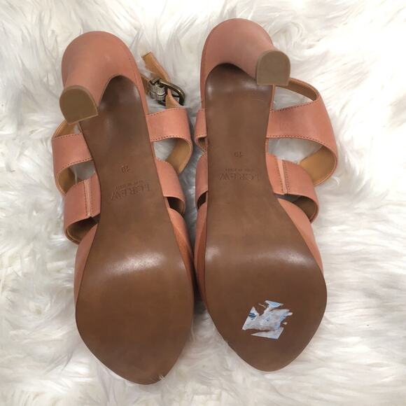 J. Crew Women's Collins Platform Peep Toe High Heels Pink Pumps Size 10 - Picture 4 of 5